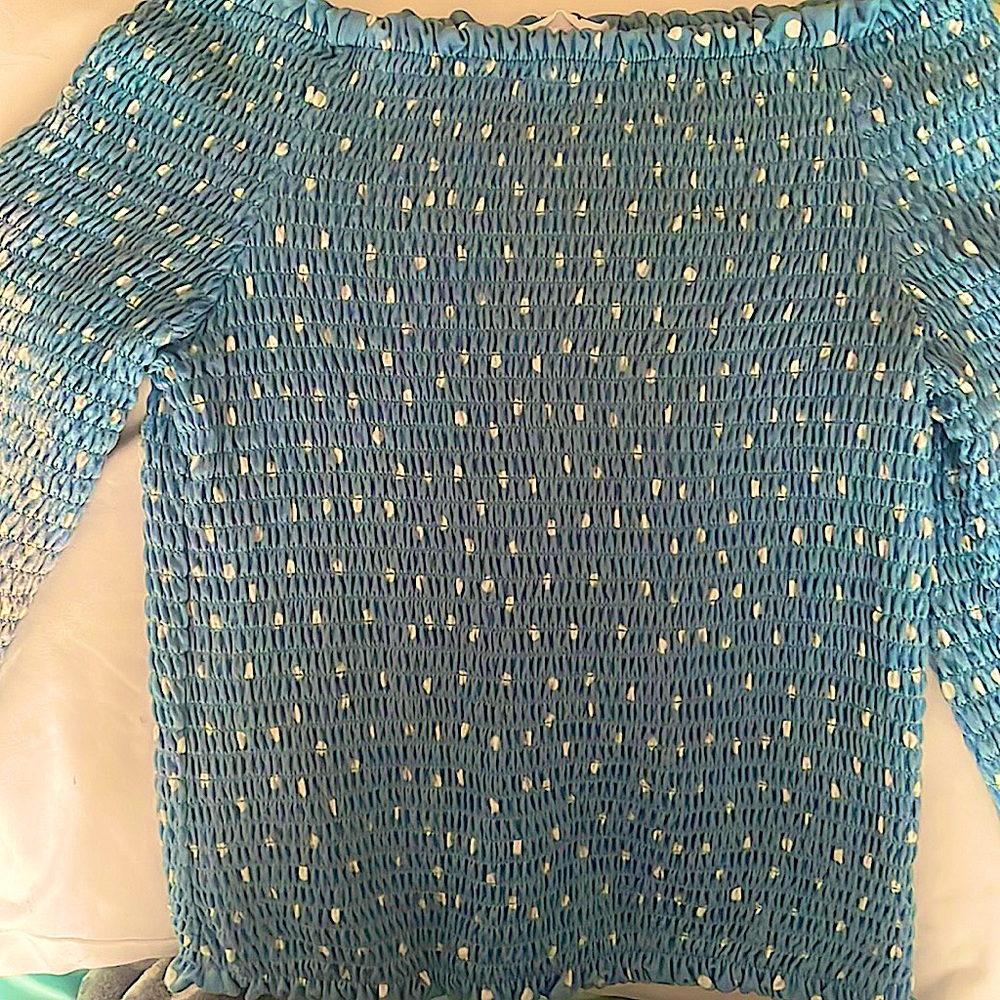 Off the shoulder top from knit works